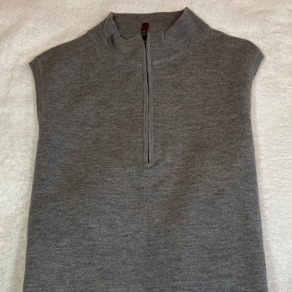 Turtleson Gray Zip Up Vest for Men